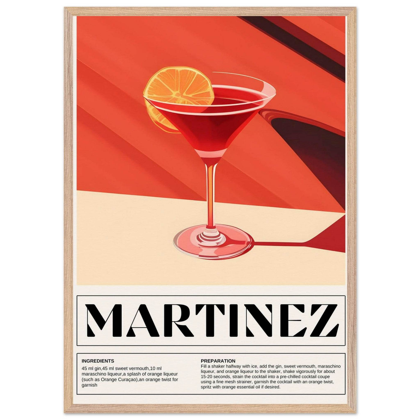 Martinez Cocktail - Vibrantwalls