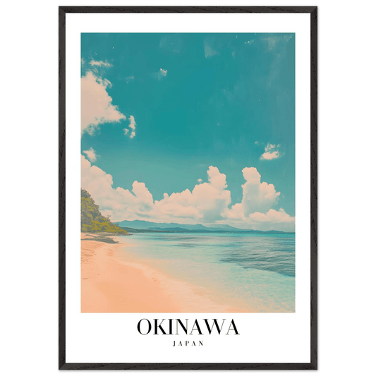 Okinawa Japan Vintage Beach Travel Poster - Wall Art - Vibrantwalls