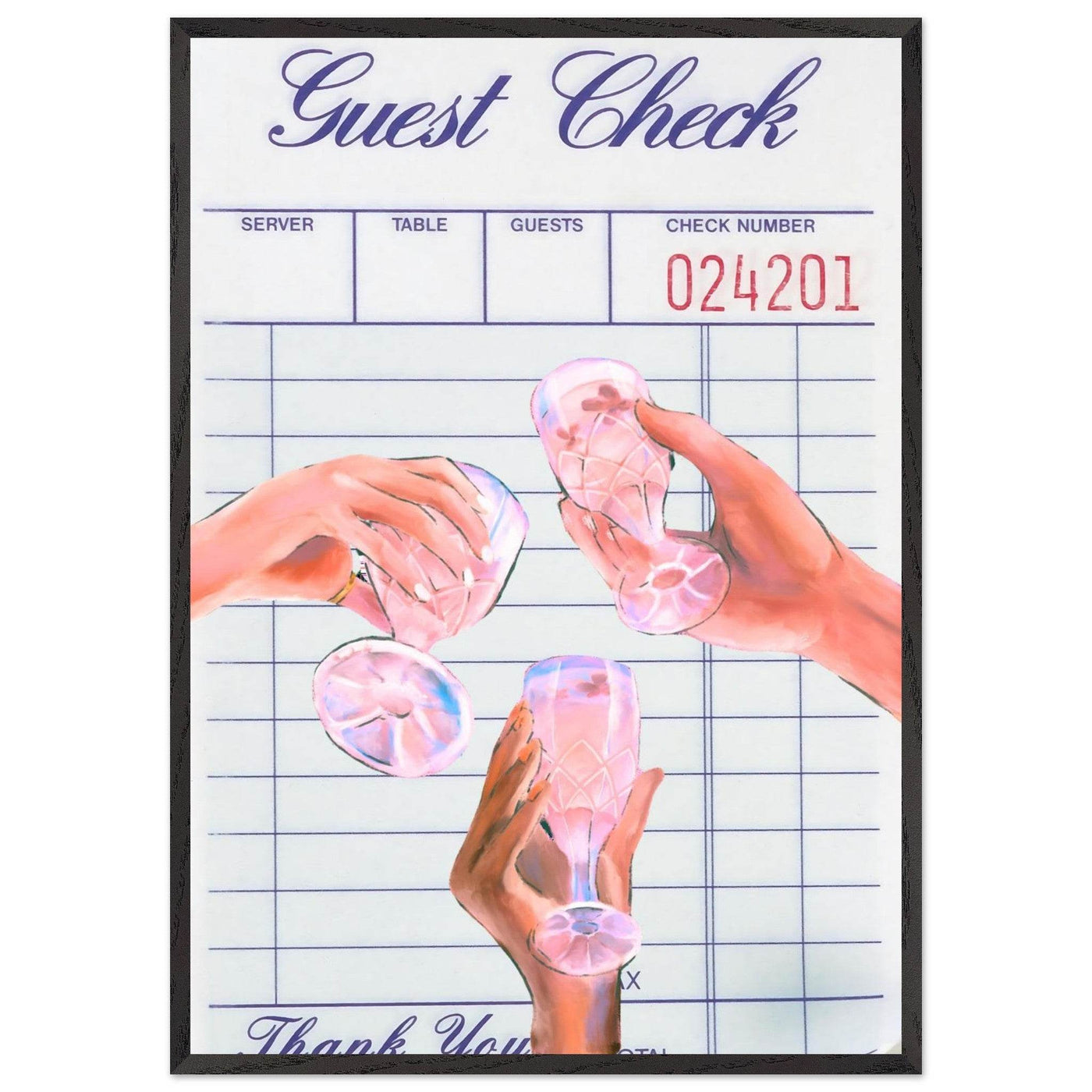 Retro Aesthetic Guest Check - Vibrantwalls
