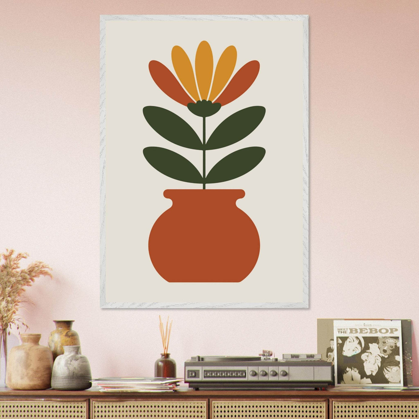 Floral Pot Art - Vibrantwalls