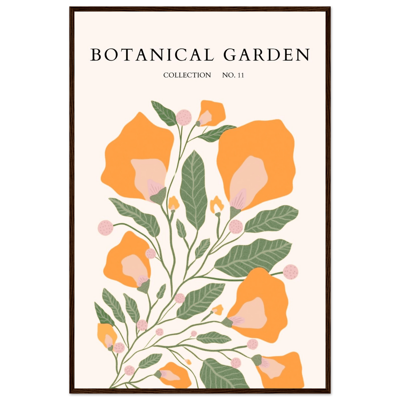 Botanical Garden Collection Framed Poster – Warm Floral Art Print | Ready-to-Hang in Various Sizes & Frame Styles - Vibrantwalls