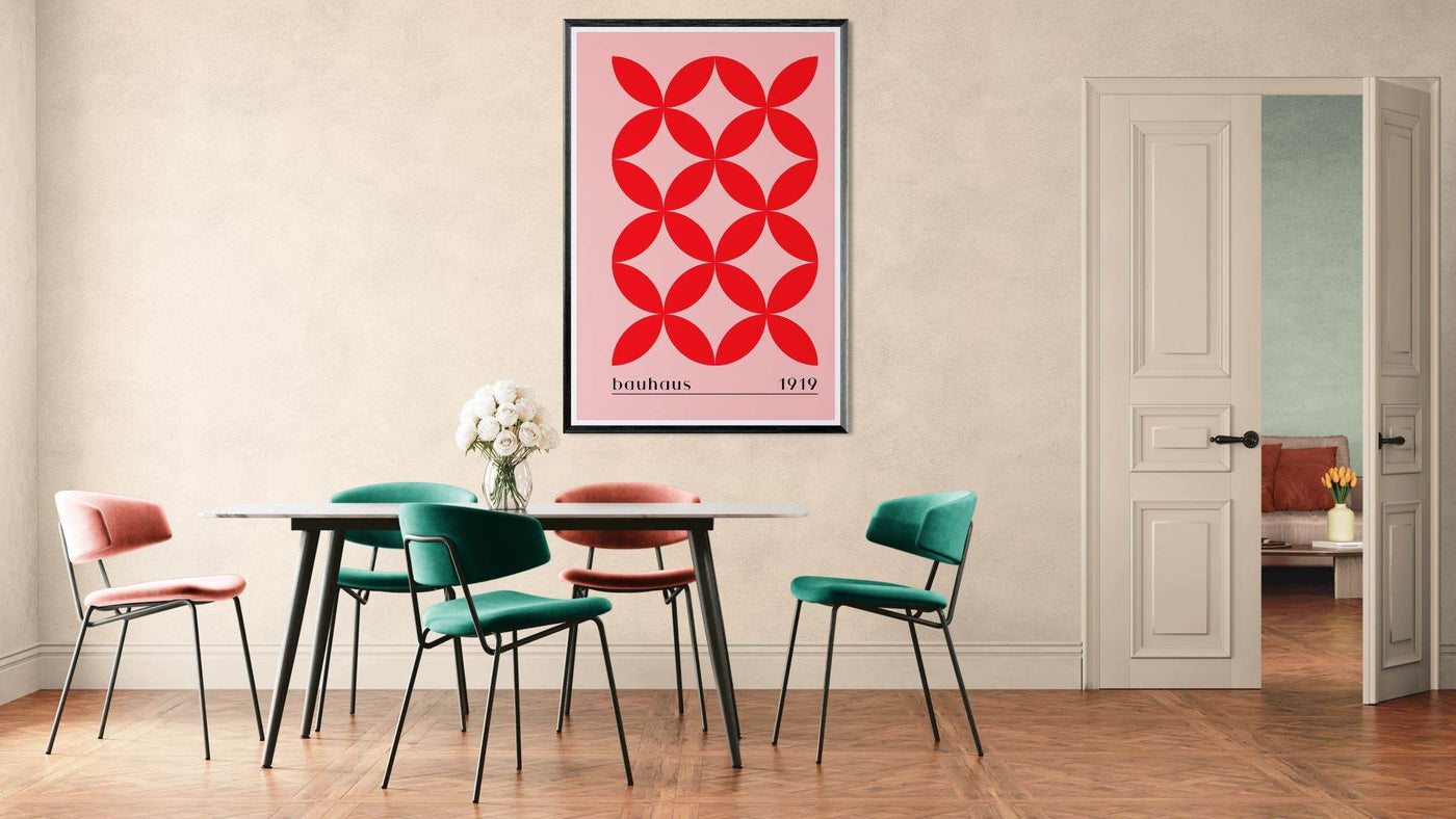 Bauhaus Minimalist Bold Red Geometric Design - Vibrantwalls