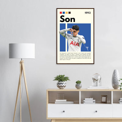 Son Heung-min Tottenham Hotspur Framed Football Poster Vibrantwalls