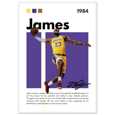 LeBron James Lakers Championship Vintage Art Print - Vibrantwalls