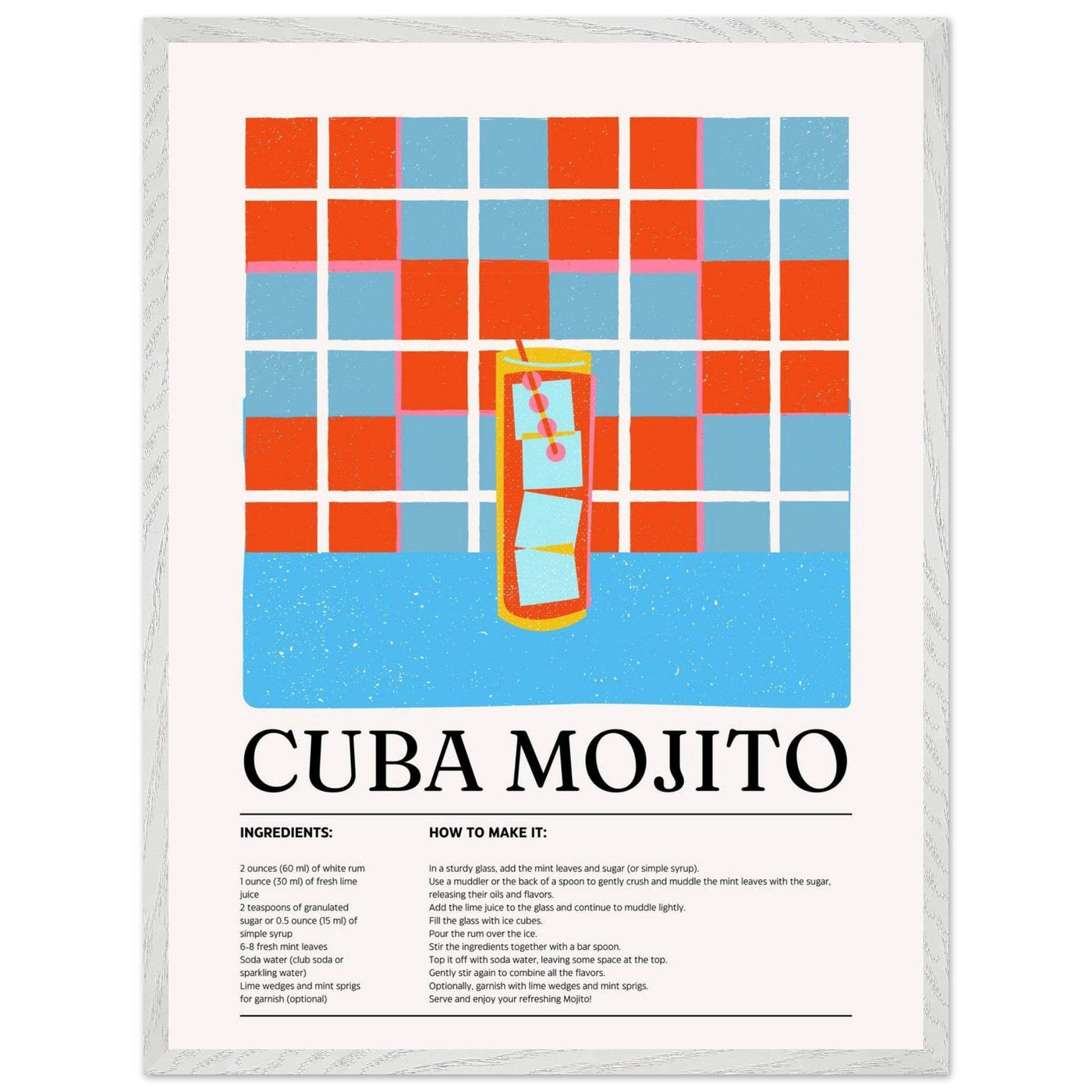 Cuba Mojito Cocktail Recipe - Vibrantwalls