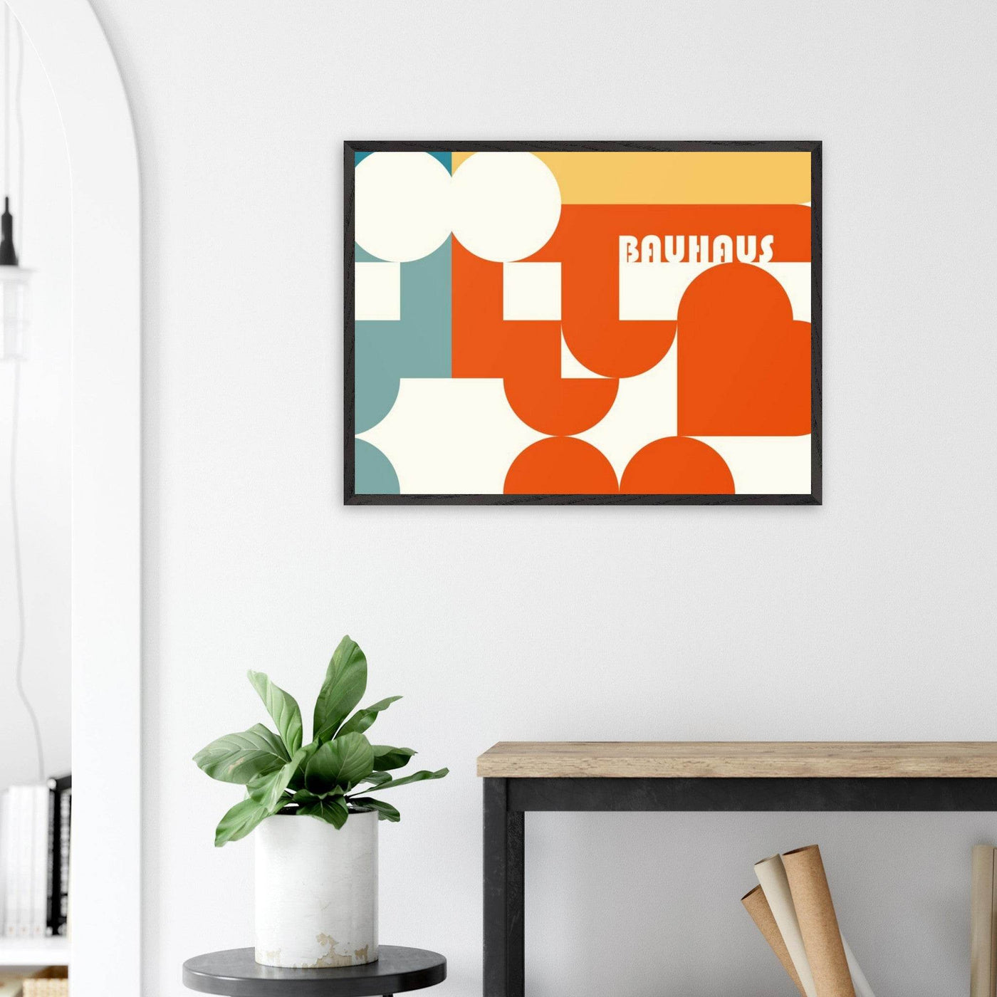 Bauhaus-Style Abstract Geometric Art - Vibrantwalls