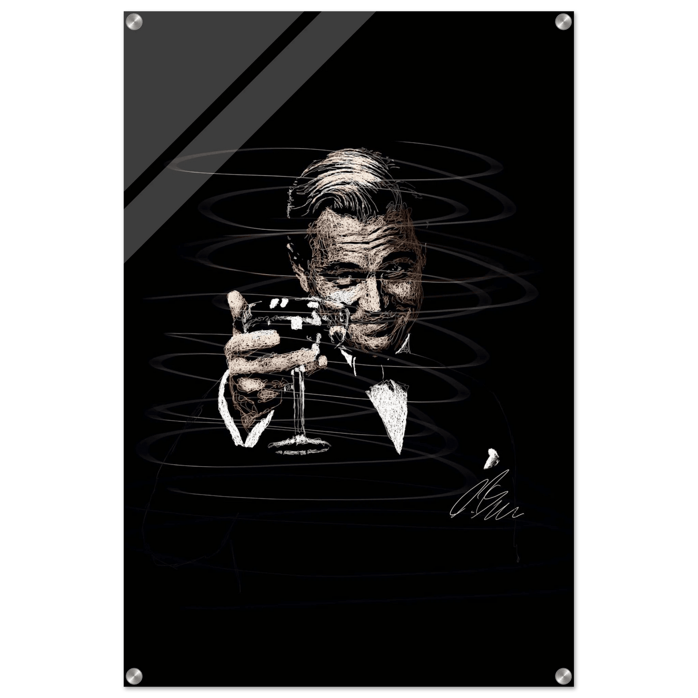 Gatsby Toast Acrylic Print – Iconic Sketch Art, Vibrant & Durable Wall Decor in Various Sizes - Vibrantwalls