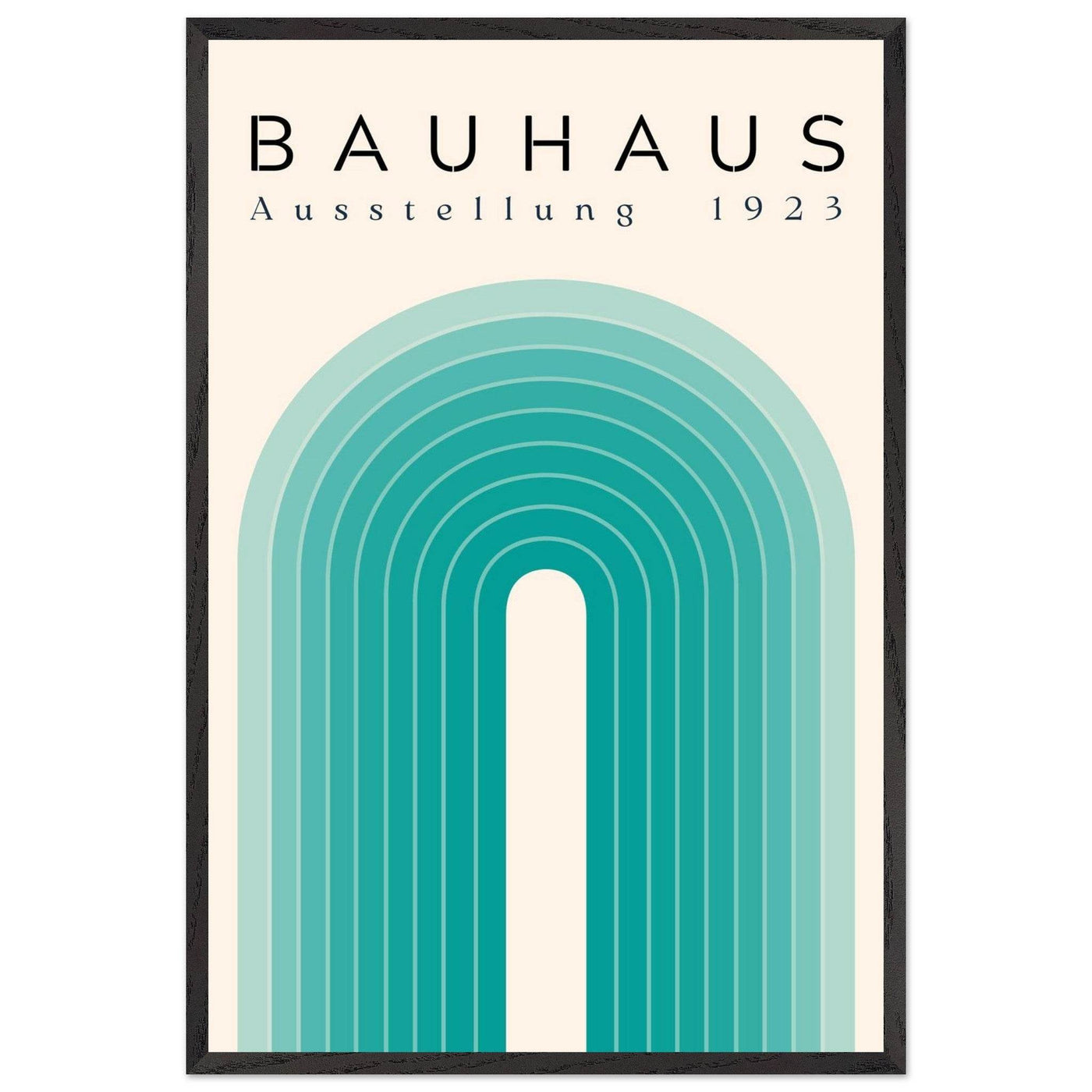 Bauhaus Ausstellung 1923 Teal & Cream - Vibrantwalls