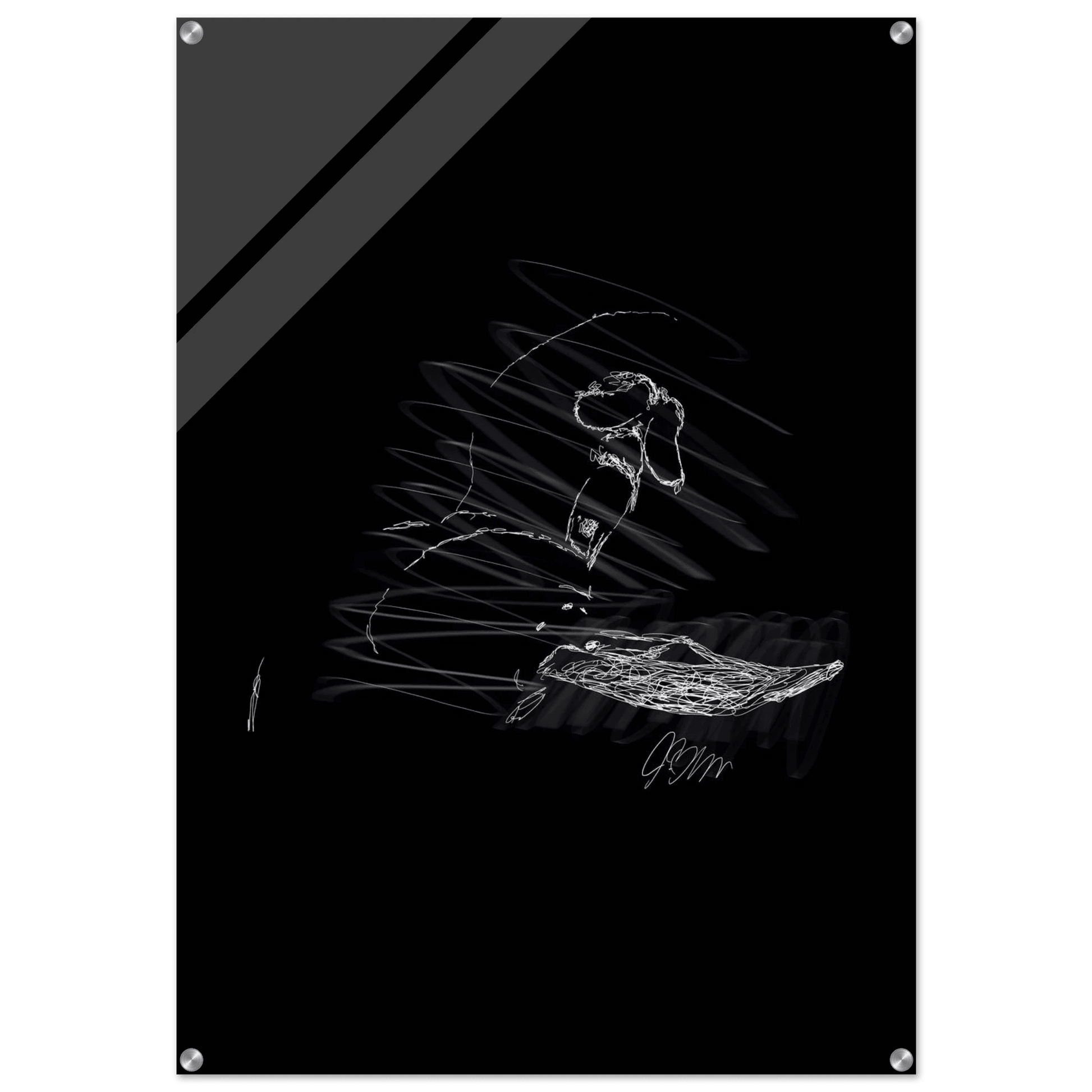 Scream Abstract Art Print - Minimalist Modern Dynamic Wall Decor Acrylic Print - Vibrantwalls