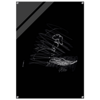 Scream Abstract Art Print - Minimalist Modern Dynamic Wall Decor Acrylic Print - Vibrantwalls