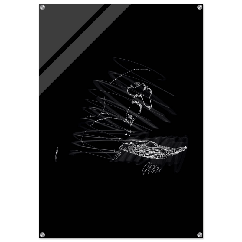 Scream Abstract Art Print - Minimalist Modern Dynamic Wall Decor Acrylic Print - Vibrantwalls