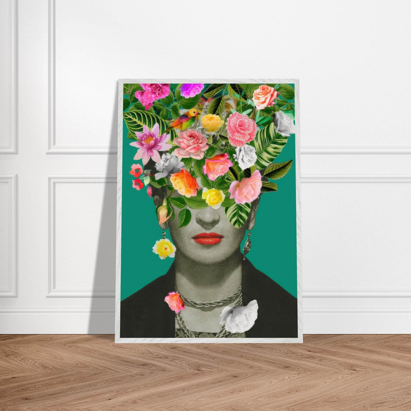 Floral Frida Artwork - Vibrant and Inspiring Home Decor - Vibrantwalls