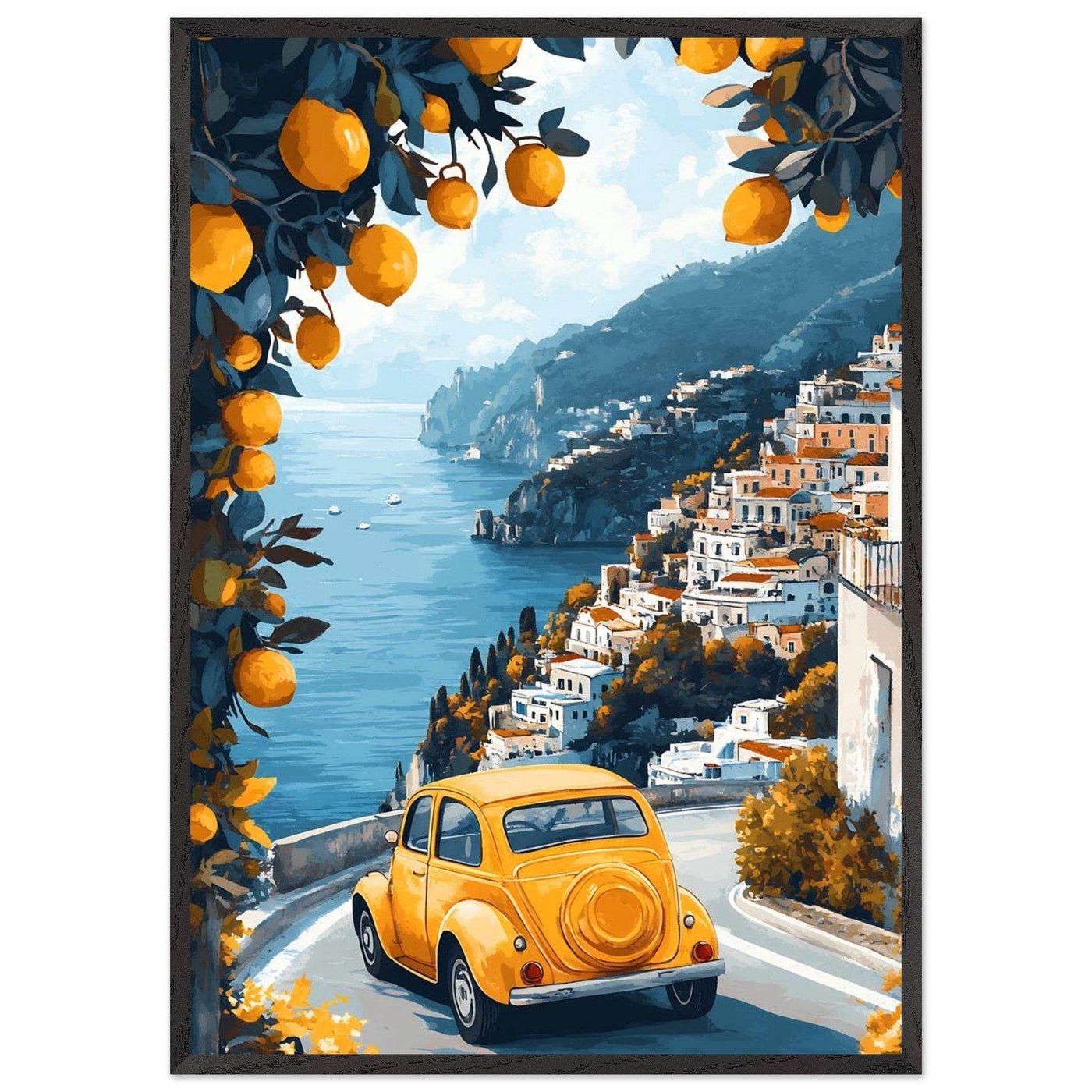 Vintage Italian Amalfi Coastal Drive Experience - Discover the Amalfi Lemon Grove - Vibrantwalls