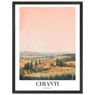 Chianti, Italy Framed Poster – Vintage Tuscan Countryside Wall Art with Customizable Wooden Frame - Vibrantwalls
