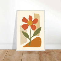 Abstract Floral Bloom Pink Minimalist Design - Vibrantwalls