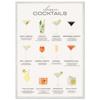 Classic Cocktail Recipe Guide Wall Art - Vibrantwalls