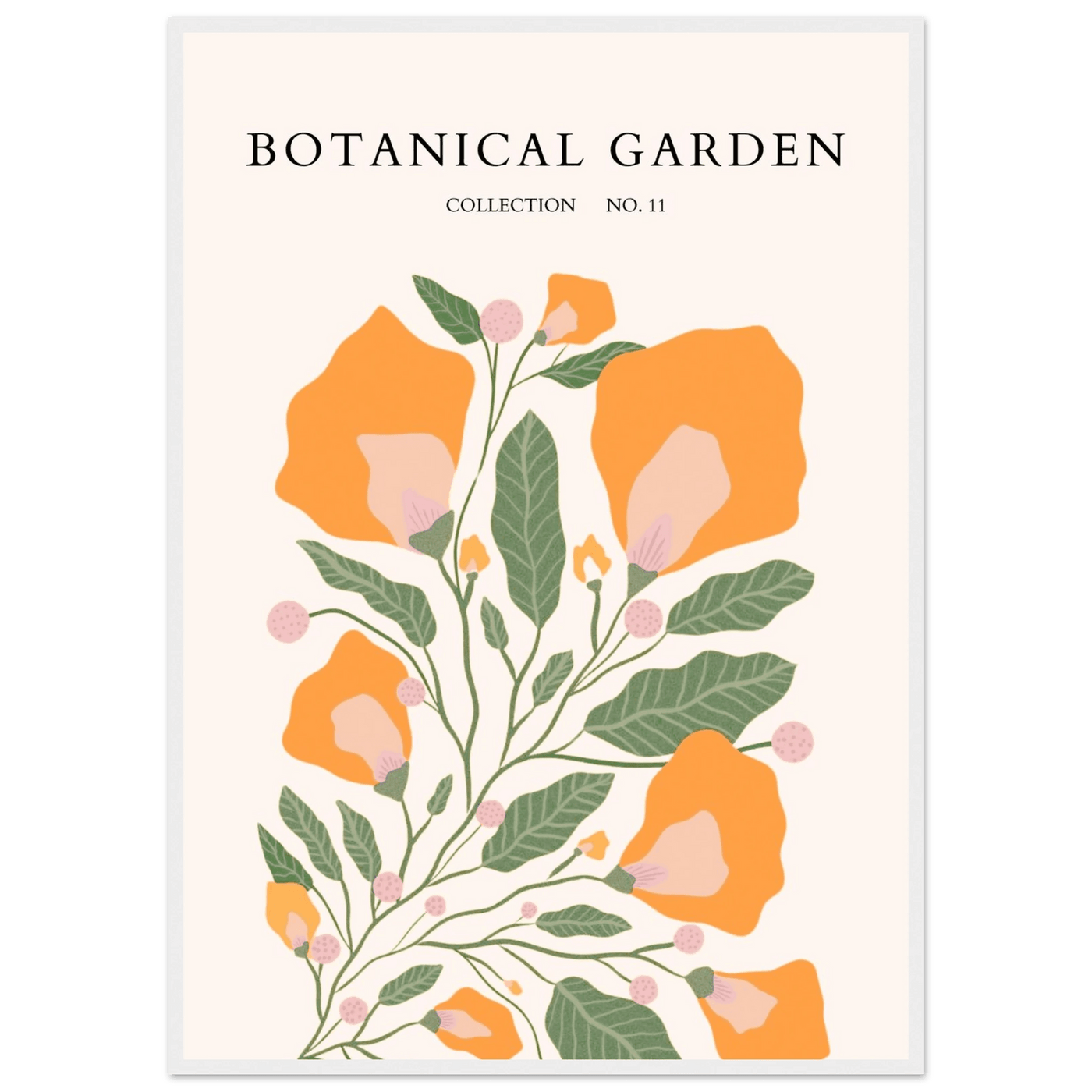 Botanical Garden Collection Framed Poster – Warm Floral Art Print | Ready-to-Hang in Various Sizes & Frame Styles - Vibrantwalls