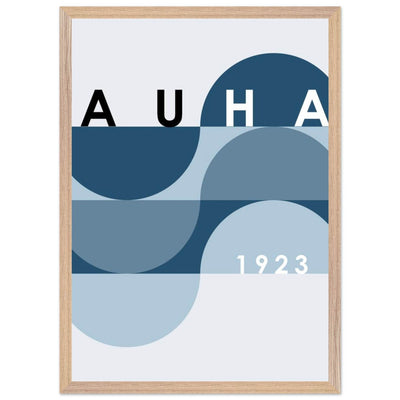 Bauhaus-Style Abstract Poster - The Blue Tunnel Modern Art Print in Various Sizes & Finishes - Vibrantwalls