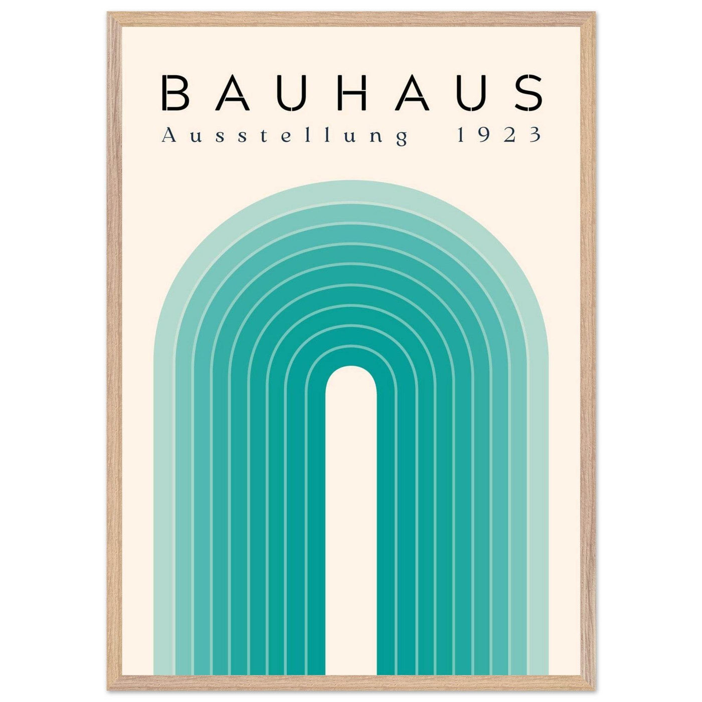 Bauhaus Ausstellung 1923 Teal & Cream - Vibrantwalls