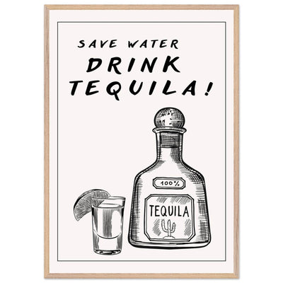 Save Water Drink Tequila Fun Bar - Vibrantwalls