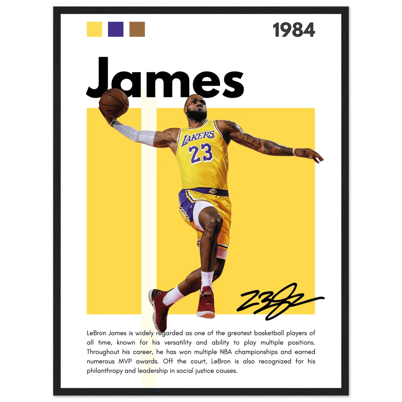 LeBron James King James Lakers Art Print - Vibrantwalls