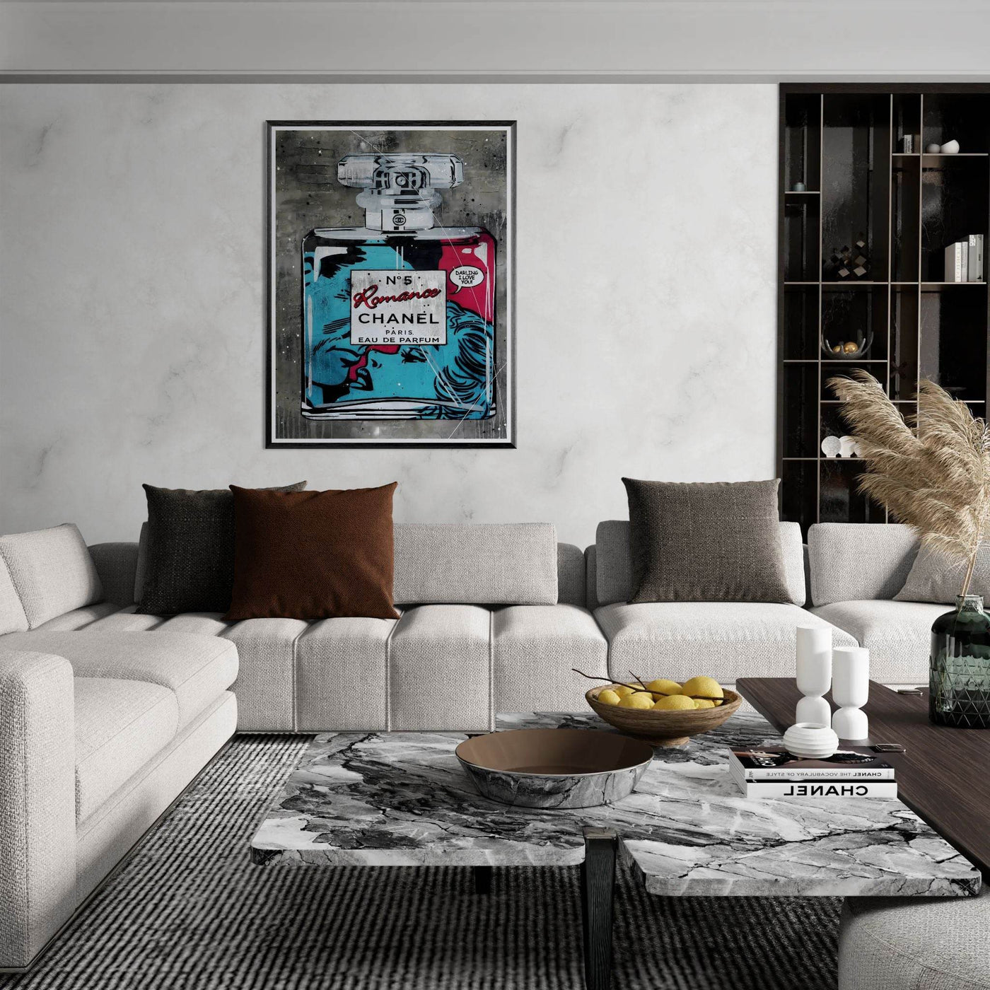 Chanel No. 5 'Romance' Pop Art Print - Iconic Fragrance Art in Your Choice of Frame & Size - Vibrantwalls