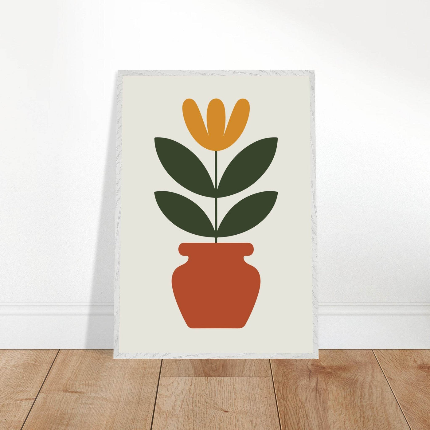 Abstract Potted Floral Art - Vibrantwalls