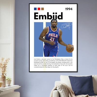 Joel Embiid The Process 76ers Framed Poster Vibrantwalls