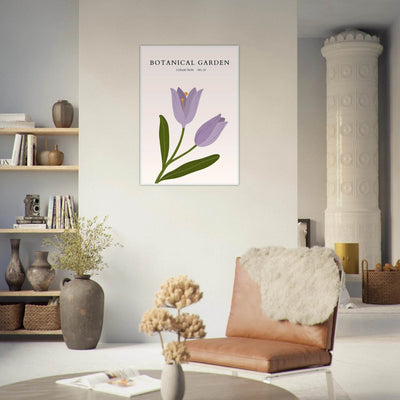 Botanical Garden Lavender Bloom Minimalist Framed Art - Vibrantwalls