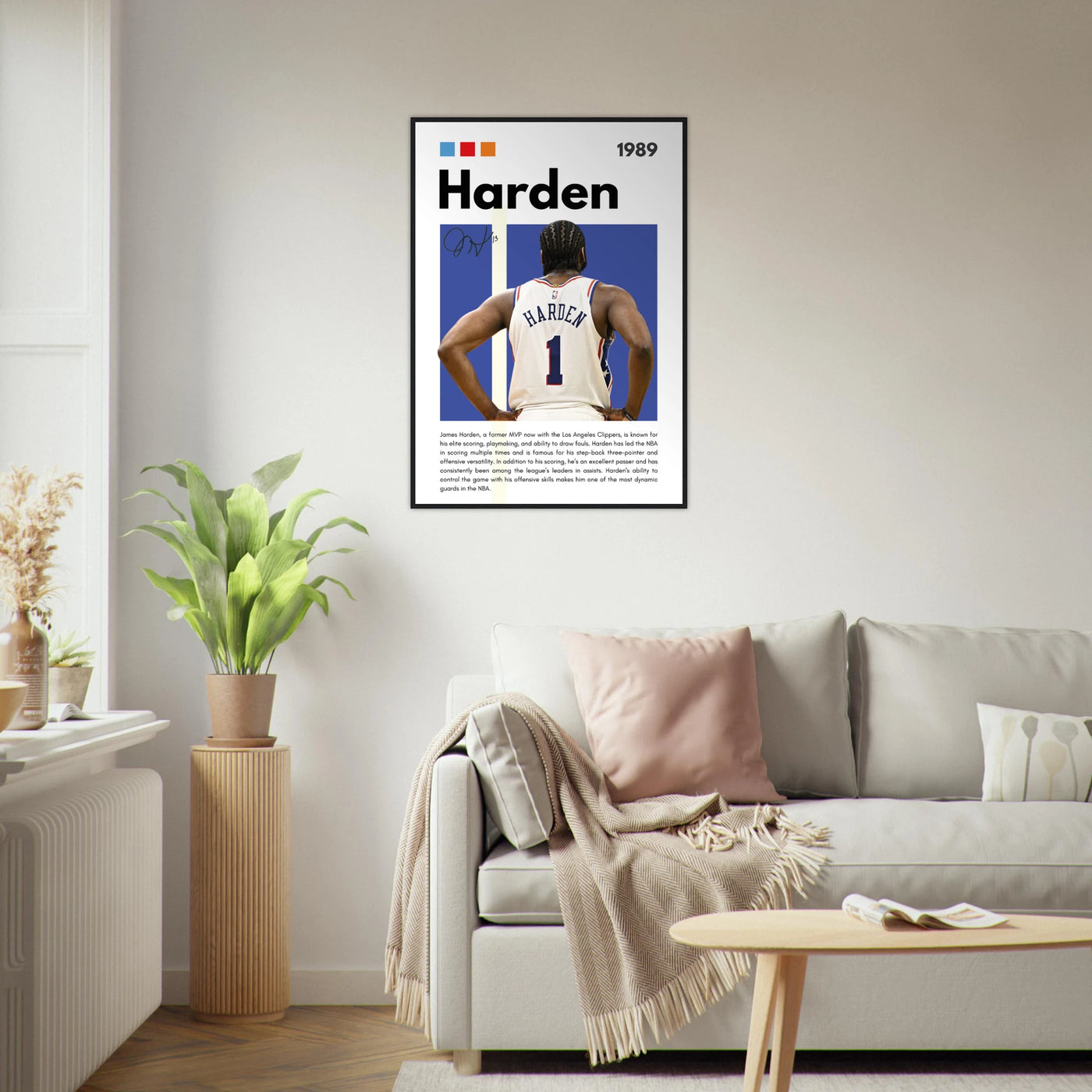 James Harden The Beard Clippers Framed Poster Vibrantwalls