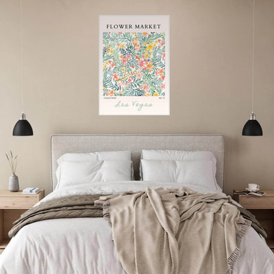Flower Market Collection Framed Poster – Las Vegas Botanical Bliss Print | Ready-to-Hang Floral Art - Vibrantwalls
