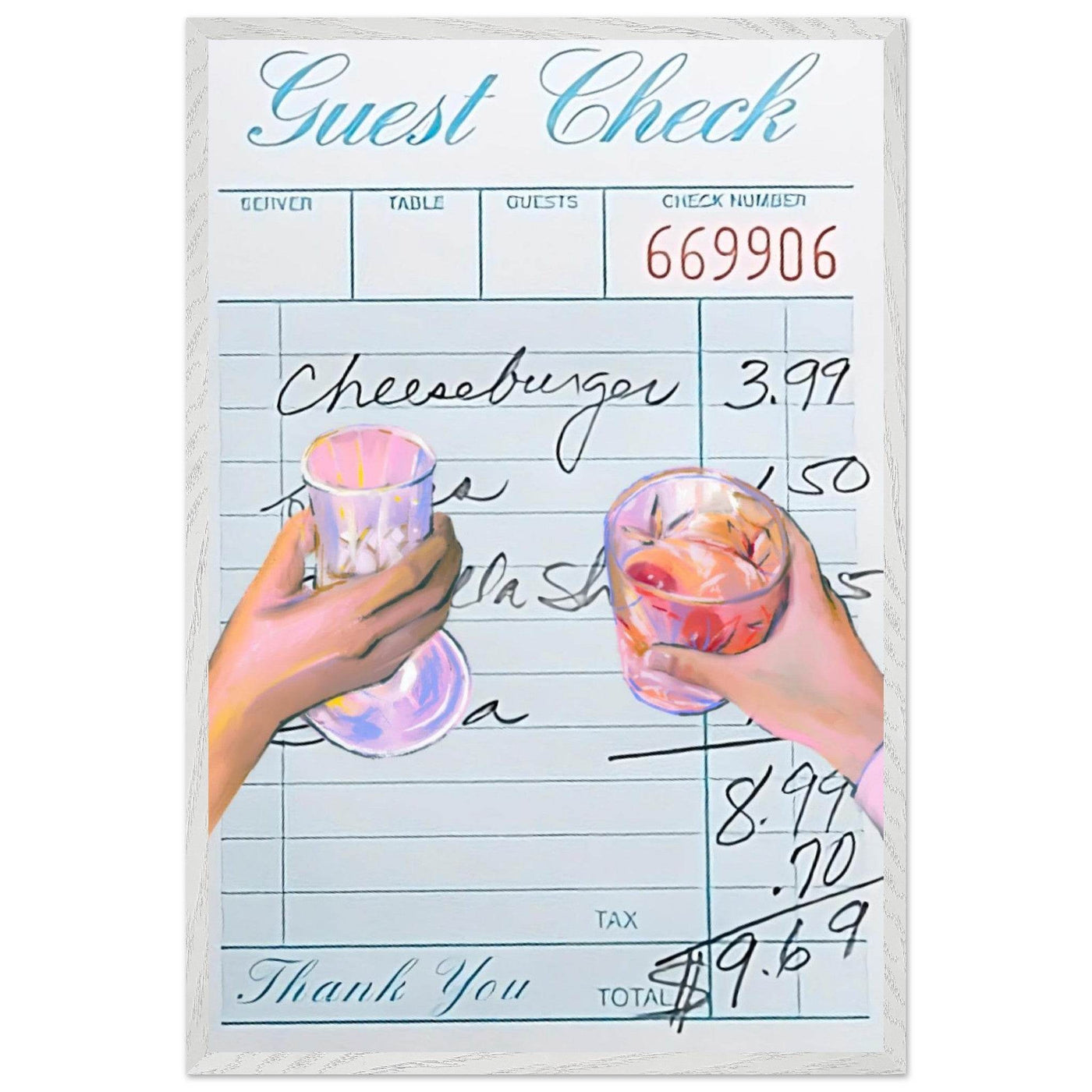 Retro Bar Tab Art - Vibrantwalls