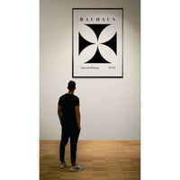 Bauhaus Black Beige Abstract Wall Art - Vibrantwalls