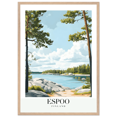 Espoo Finland Framed Poster – Serene Nordic Landscape Wall Art with Wooden Frame - Vibrantwalls