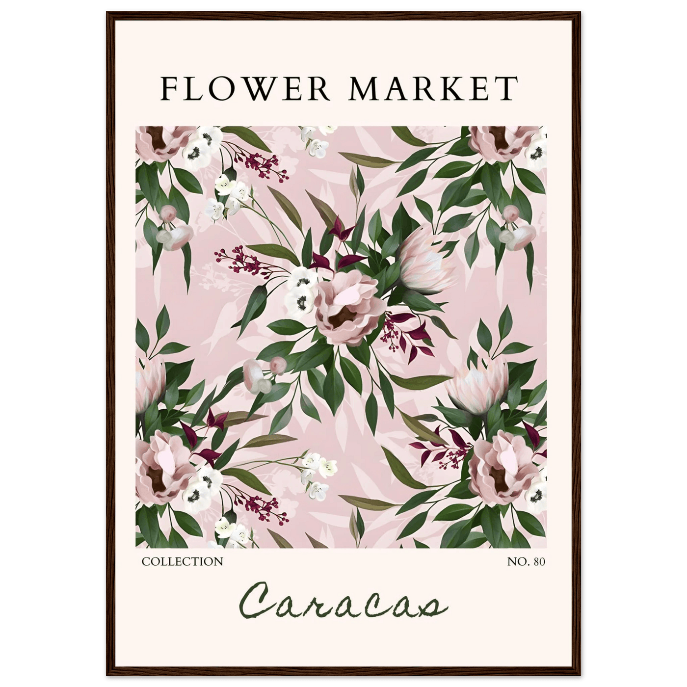 Blush Floral Dream Framed Poster – Elegant Botanical Art Print | Ready-to-Hang in Multiple Sizes & Frame Styles - Vibrantwalls