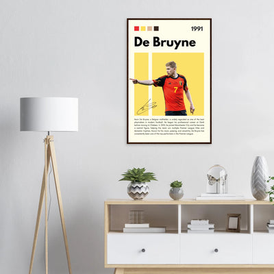 Kevin De Bruyne Football Legend Framed Poster – Vibrant Pop Art Print for Modern Fans Vibrantwalls