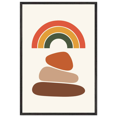 Desert Rainbow & Stone Stack - Vibrantwalls