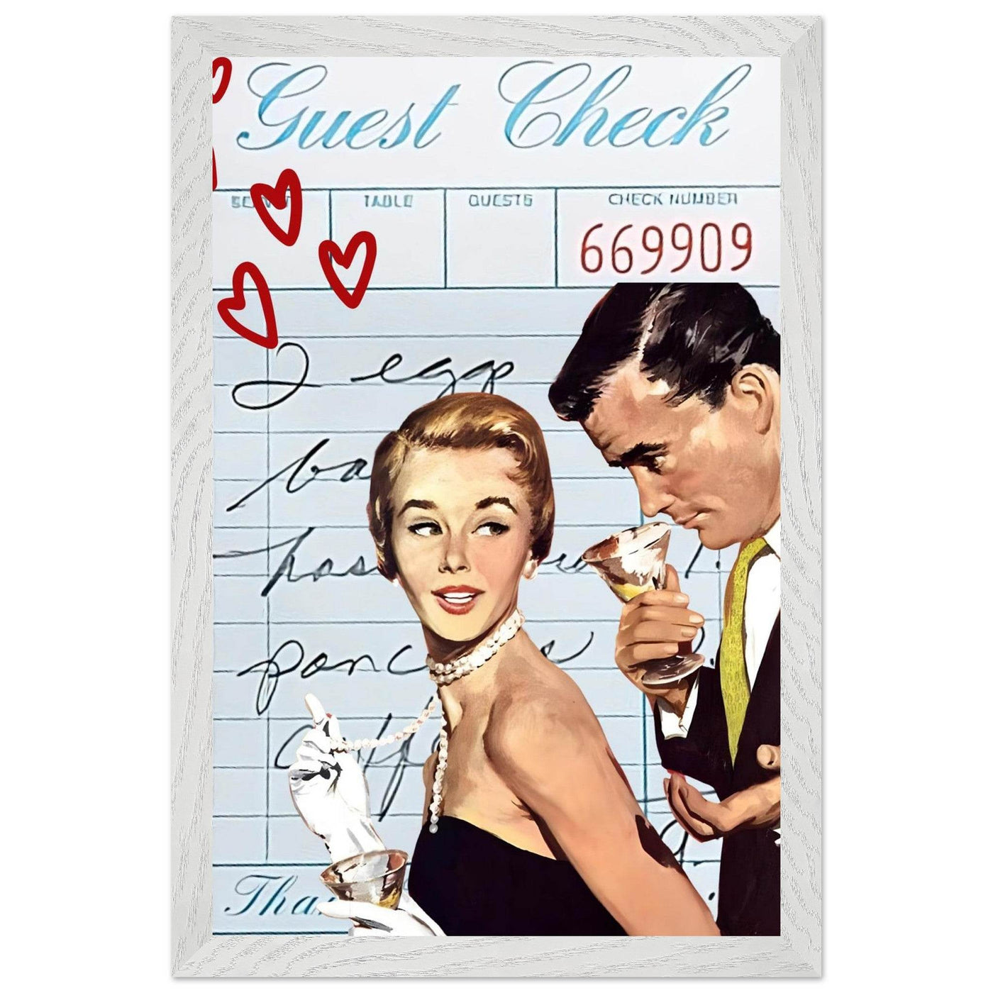 Retro Romance Cocktail Vintage Love Bar Art - Vibrantwalls