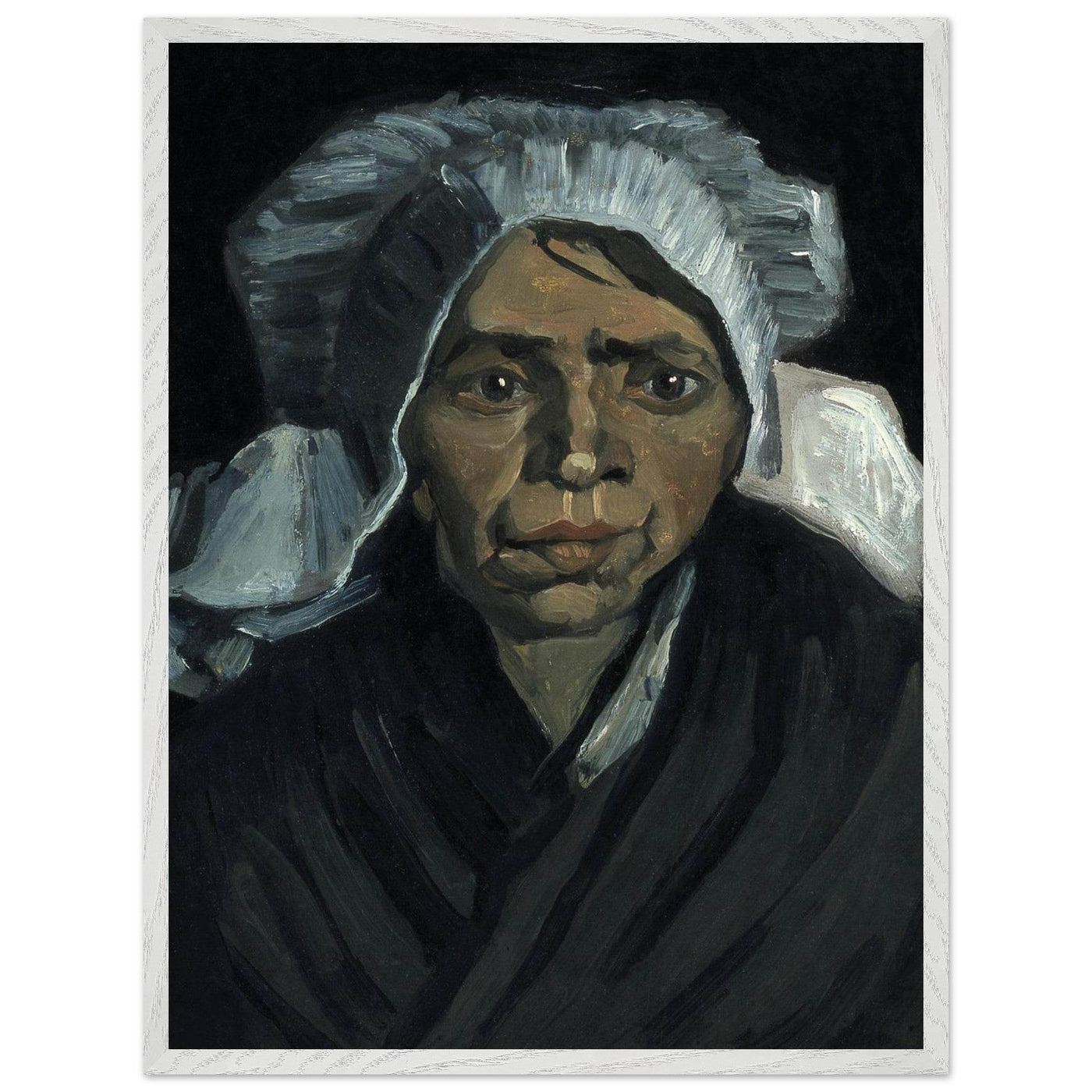 Peasant Woman Sculpture - Exquisite Head of a Peasant Woman Art Piece - Vibrantwalls