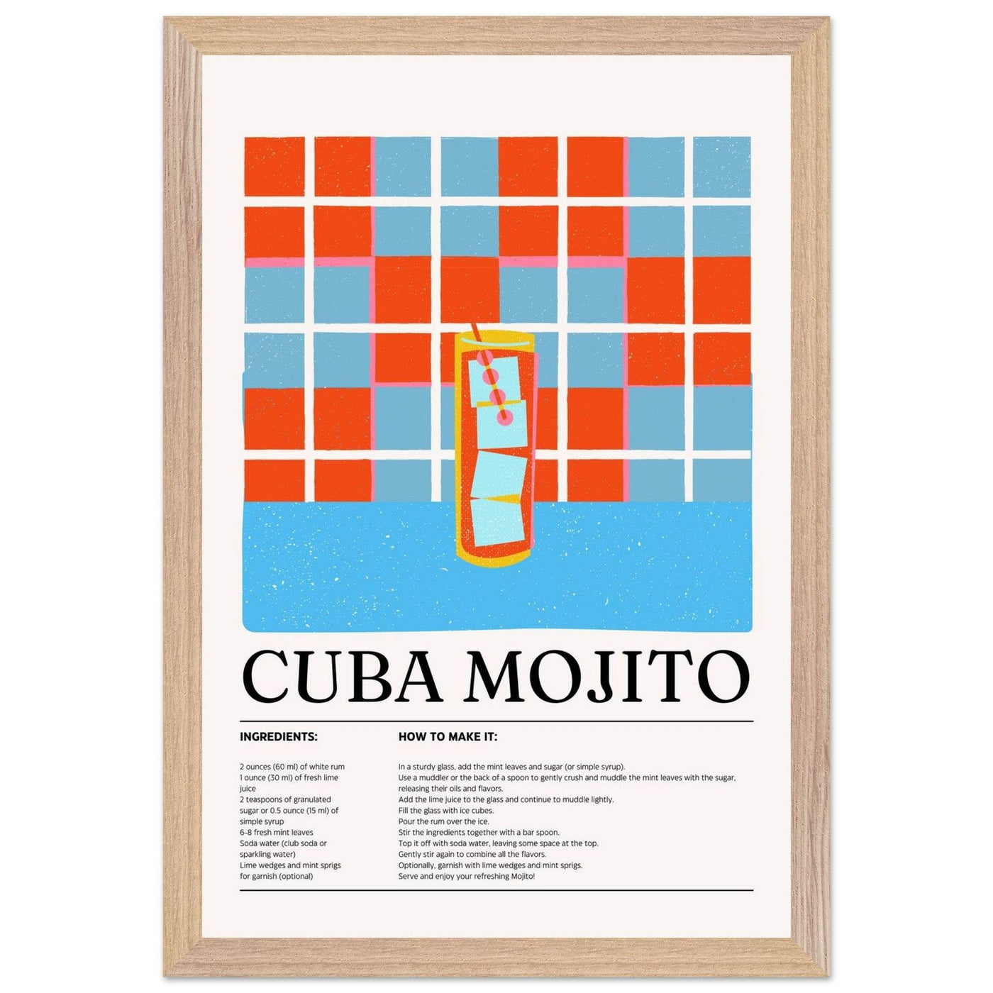 Cuba Mojito Cocktail Recipe - Vibrantwalls