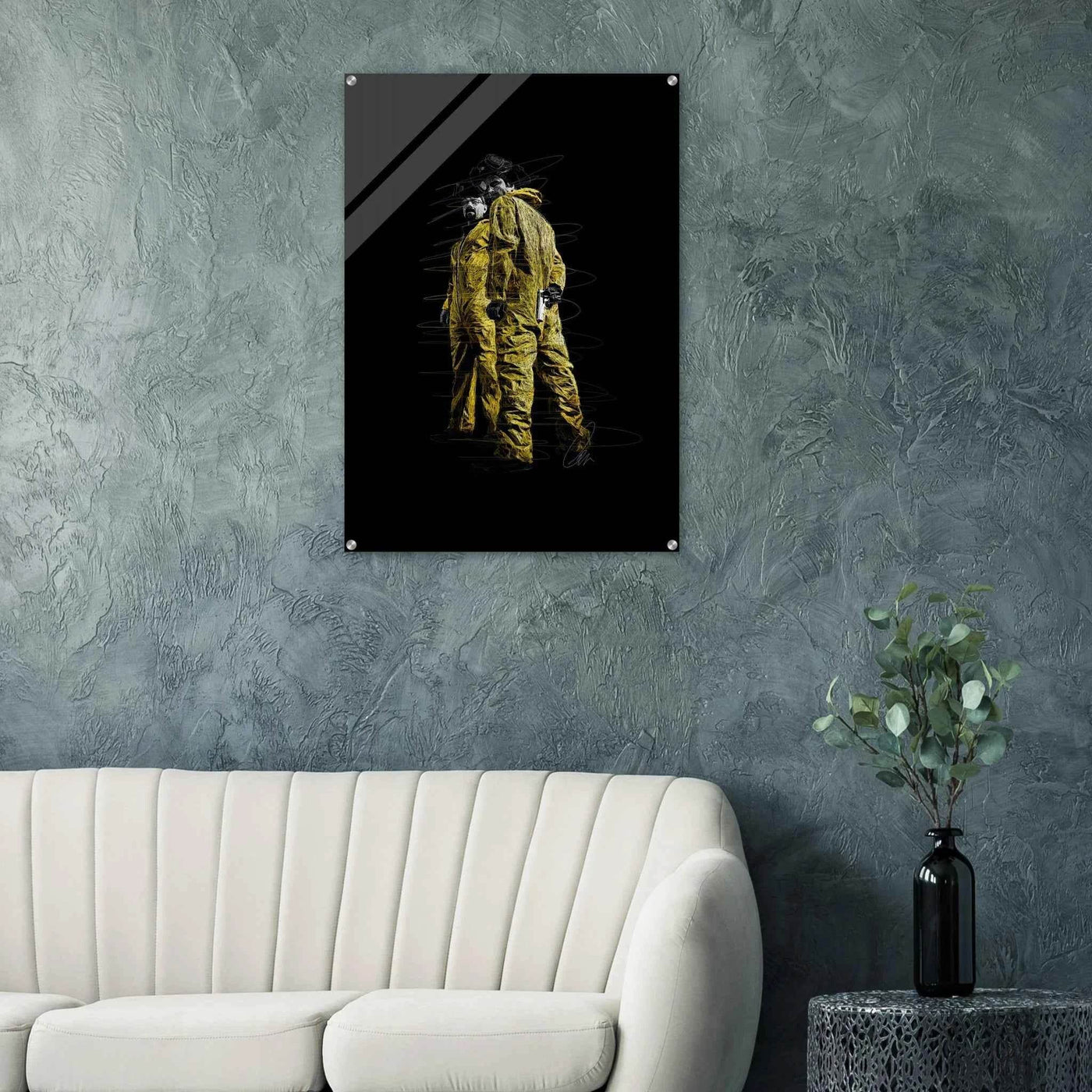 Breaking Bad Hazmat Suit Acrylic Print – Iconic Pop Art, Vibrant & Durable Wall Decor - Vibrantwalls