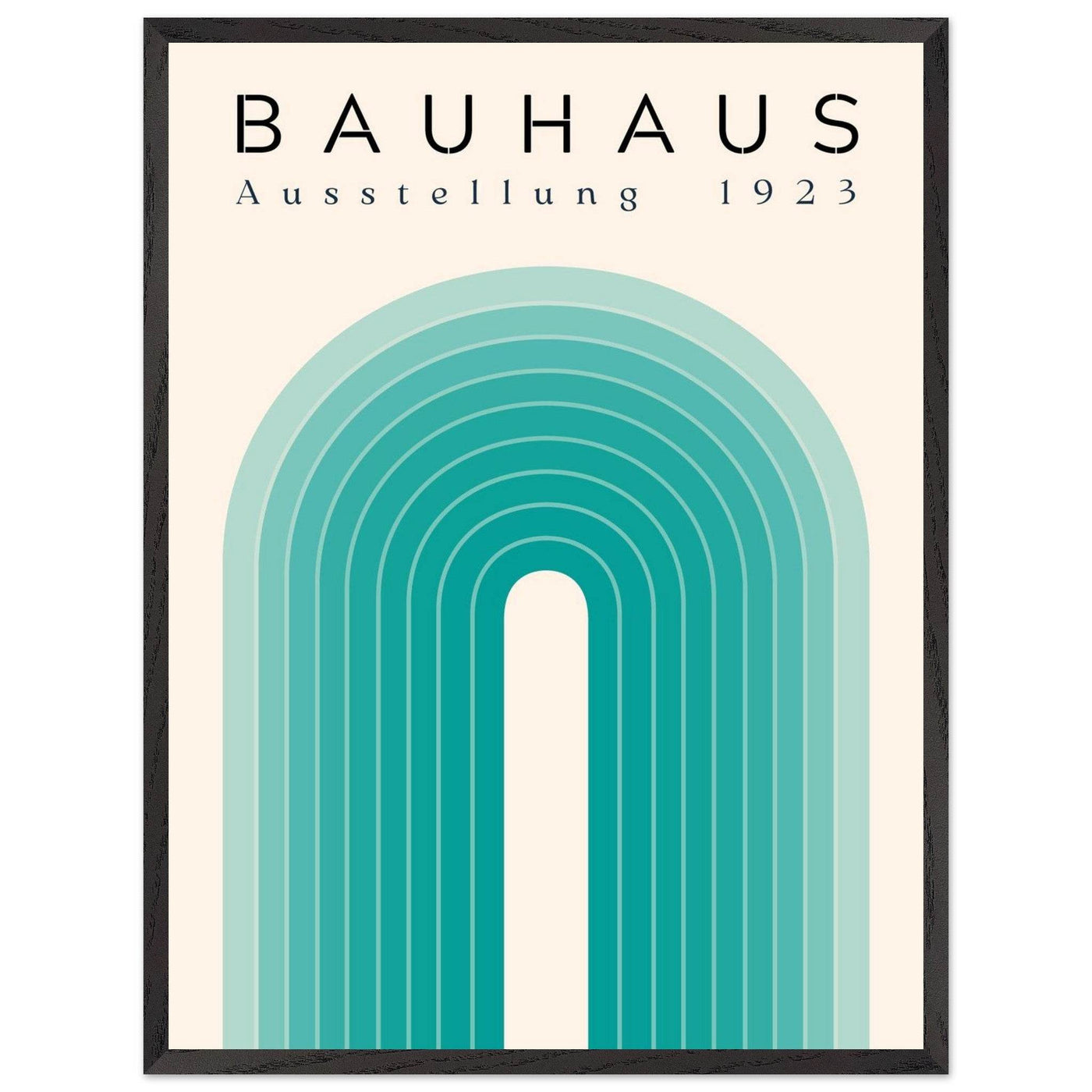Bauhaus Ausstellung 1923 Teal & Cream - Vibrantwalls