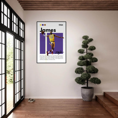 LeBron James Lakers Championship Vintage Art Print - Vibrantwalls
