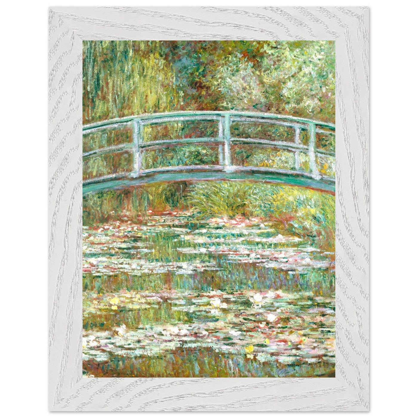 Bridge Over a Pond Art Print - Water Lilies Decorative Artwork for Your Space - Vibrantwalls