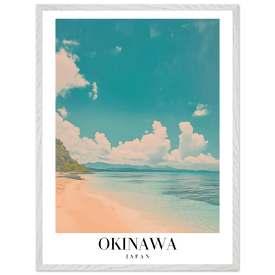 Okinawa Japan Framed Poster – Vintage Beach Travel Wall Art with Wooden Frame - Vibrantwalls