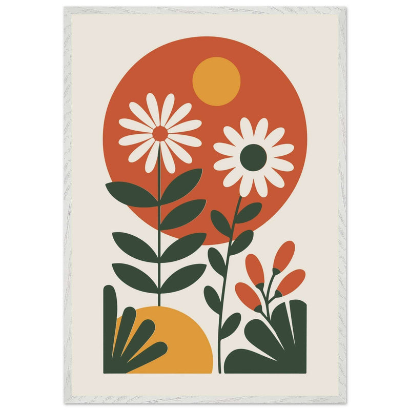 Abstract Floral Mid-Century - Vibrantwalls