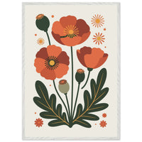 Abstract Floral Bloom Terracotta Earth Tones - Vibrantwalls