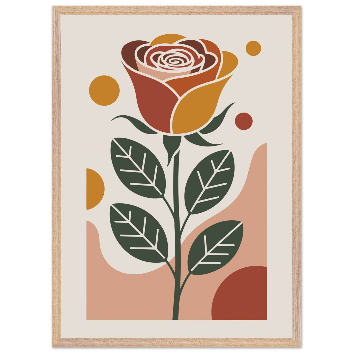 Boho Rose Art - Vibrantwalls