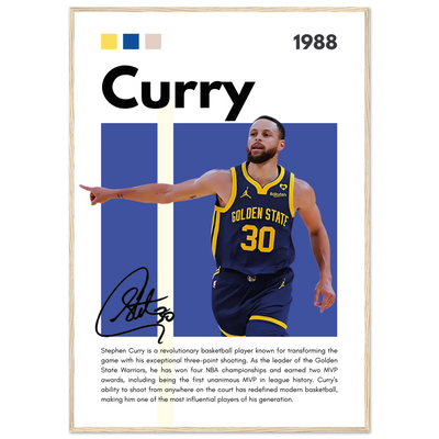 Stephen Curry Chef Curry Warriors Framed Poster 70x100 cm 28x40″ Wood frame Vibrantwalls