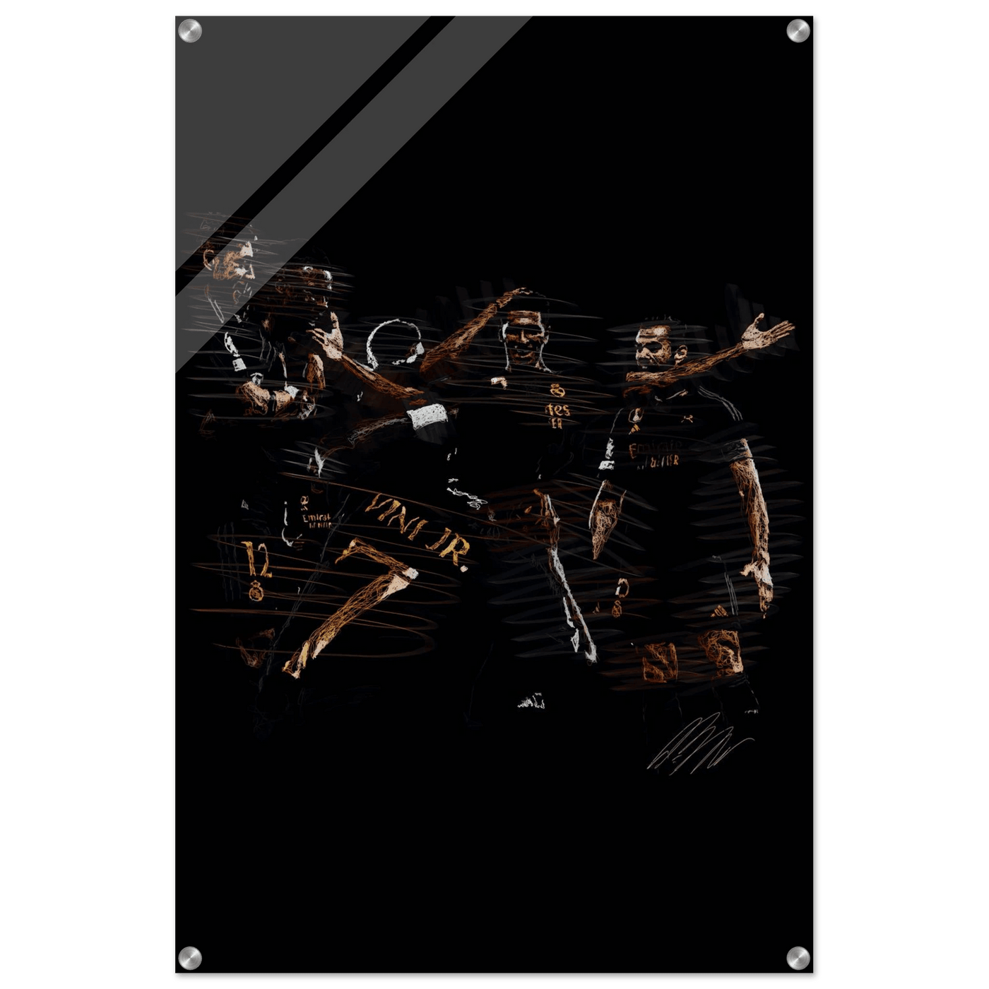 Dynamic Football Legends Acrylic Print – Energetic, Modern Sports Wall Art for Your Space - Vibrantwalls